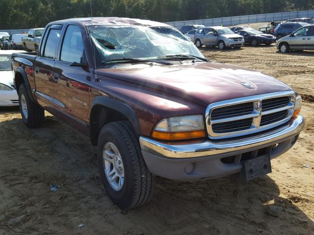 1B7HG2AN41S292987 - 2001 DODGE DAKOTA QUA BURGUNDY photo 1