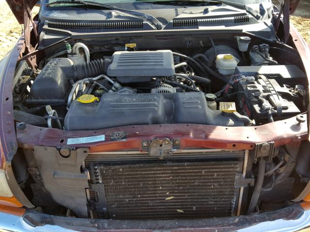 1B7HG2AN41S292987 - 2001 DODGE DAKOTA QUA BURGUNDY photo 7