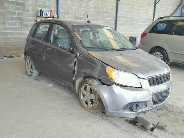 KL1TD66E69B618567 - 2009 CHEVROLET AVEO LS GRAY photo 1