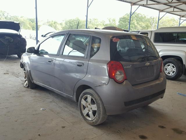 KL1TD66E69B618567 - 2009 CHEVROLET AVEO LS GRAY photo 3