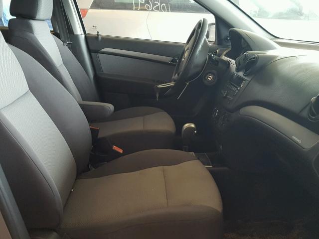 KL1TD66E69B618567 - 2009 CHEVROLET AVEO LS GRAY photo 5