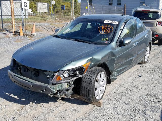 1HGCP36828A046329 - 2008 HONDA ACCORD EXL GREEN photo 2