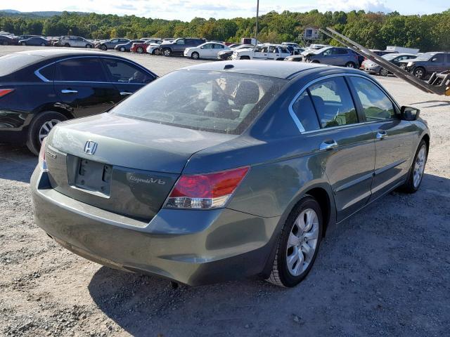 1HGCP36828A046329 - 2008 HONDA ACCORD EXL GREEN photo 4