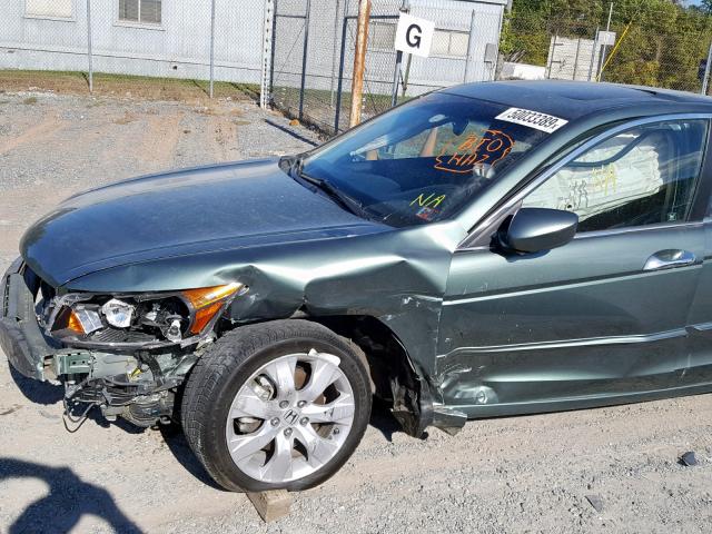 1HGCP36828A046329 - 2008 HONDA ACCORD EXL GREEN photo 9