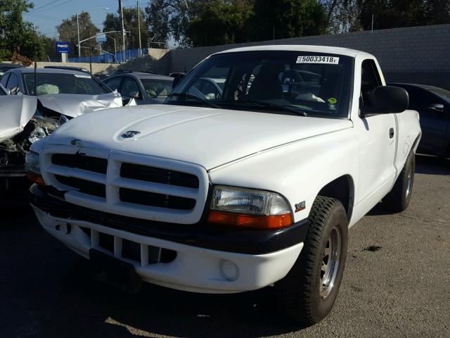 1B7FL26X4VS115715 - 1997 DODGE DAKOTA WHITE photo 2