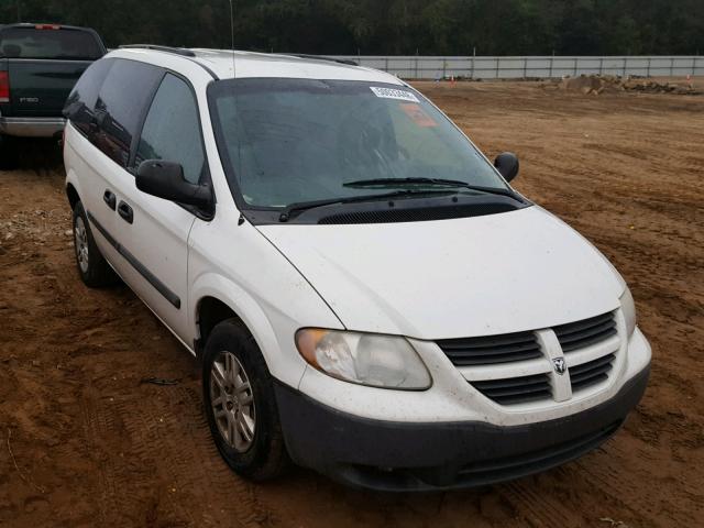 1D4GP25R85B281962 - 2005 DODGE CARAVAN SE WHITE photo 1