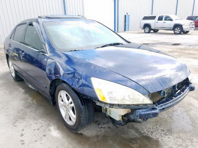 1HGCM56877A138992 - 2007 HONDA ACCORD EX BLUE photo 1