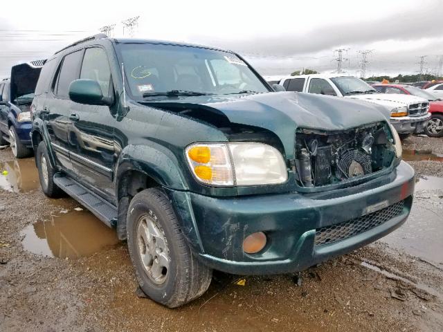 5TDBT48A91S003045 - 2001 TOYOTA SEQUOIA LI GREEN photo 1