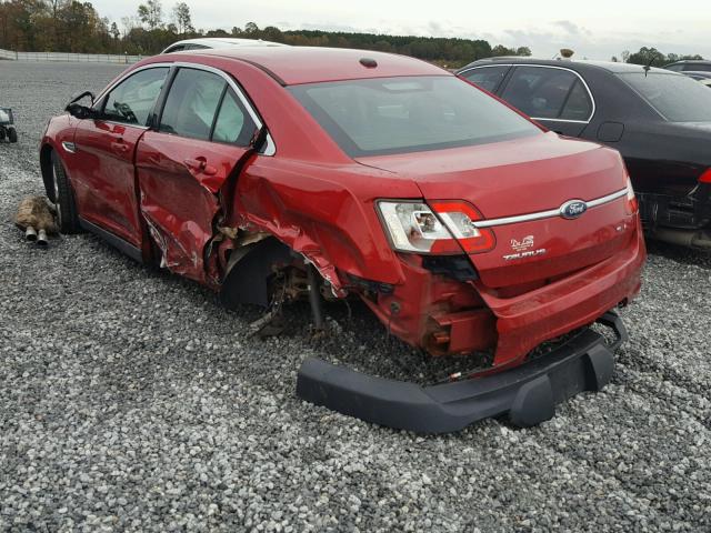 1FAHP2EW2AG112935 - 2010 FORD TAURUS SEL RED photo 3