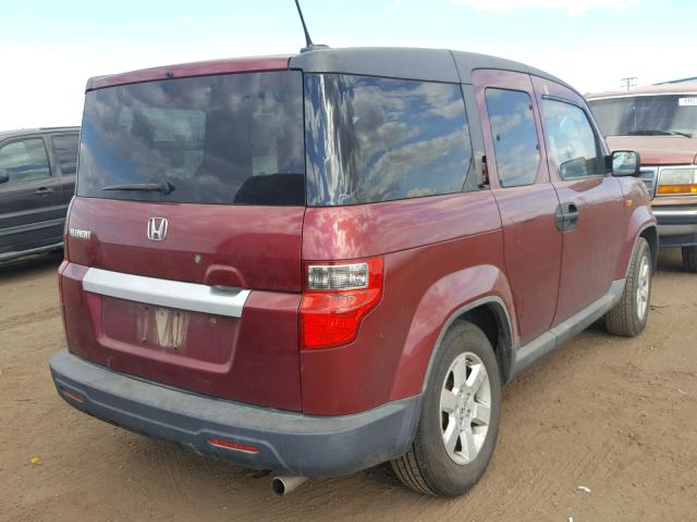 5J6YH18749L003234 - 2009 HONDA ELEMENT EX BURGUNDY photo 4