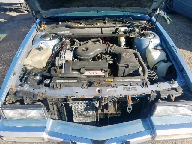 1G6CD53B7M4322535 - 1991 CADILLAC DEVILLE BLUE photo 7