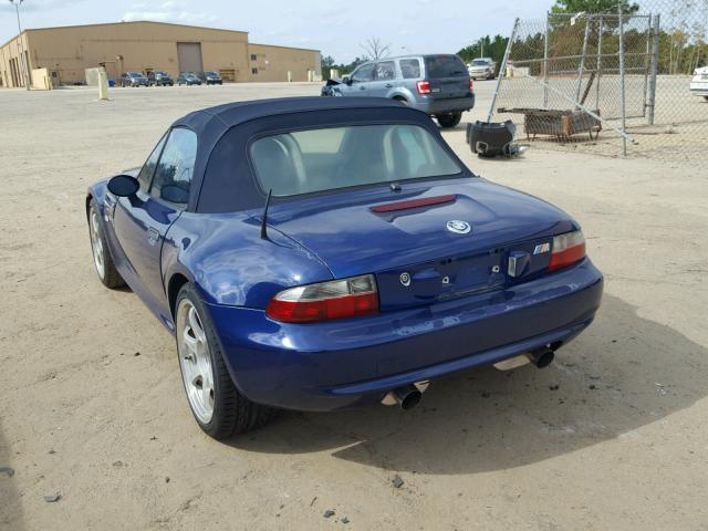 WBSCK9330WLC87375 - 1998 BMW M ROADSTER BLUE photo 3