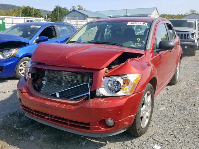 1B3HB48B07D504840 - 2007 DODGE CALIBER SX RED photo 2