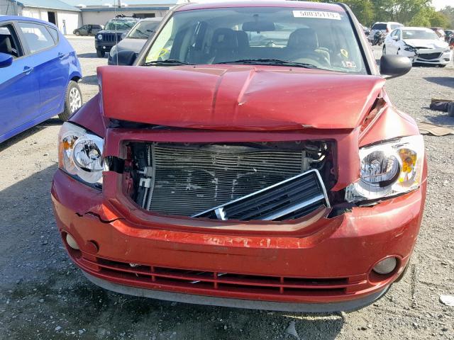 1B3HB48B07D504840 - 2007 DODGE CALIBER SX RED photo 9