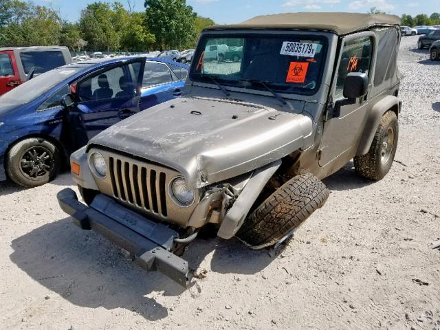 1J4FA39S05P387882 - 2005 JEEP WRANGLER X BEIGE photo 2