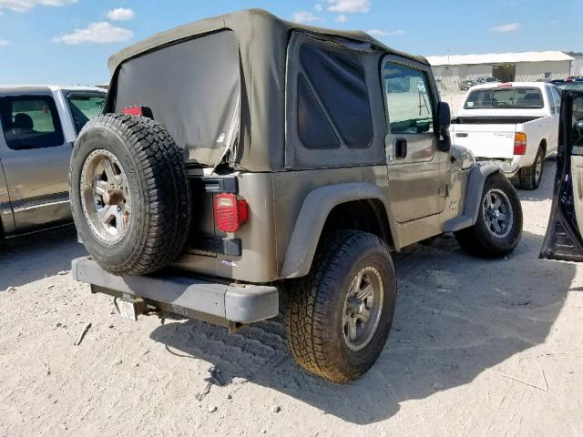 1J4FA39S05P387882 - 2005 JEEP WRANGLER X BEIGE photo 4