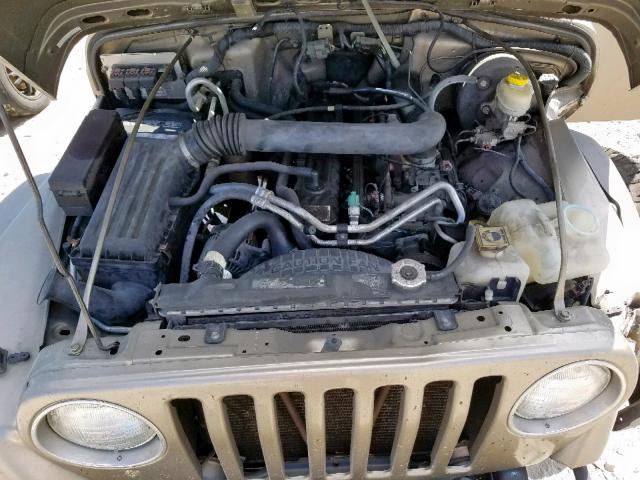 1J4FA39S05P387882 - 2005 JEEP WRANGLER X BEIGE photo 7