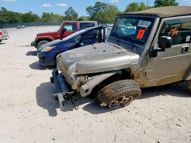 1J4FA39S05P387882 - 2005 JEEP WRANGLER X BEIGE photo 9