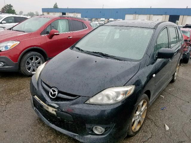 JM1CR293380314538 - 2008 MAZDA 5 BLACK photo 2