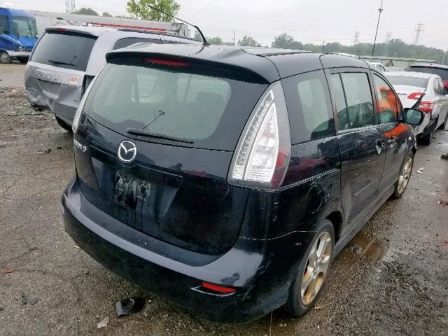 JM1CR293380314538 - 2008 MAZDA 5 BLACK photo 4