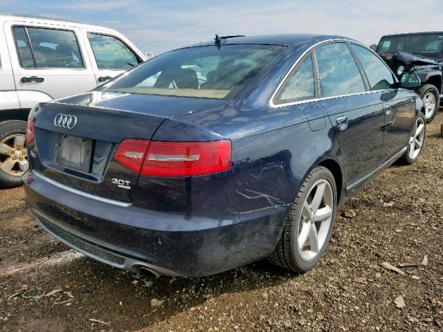 WAUKGAFB4BN033704 - 2011 AUDI A6 PRESTIG BLUE photo 4