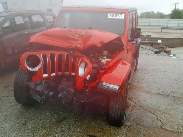 1C4HJXEN5KW594646 - 2019 JEEP WRANGLER U RED photo 2