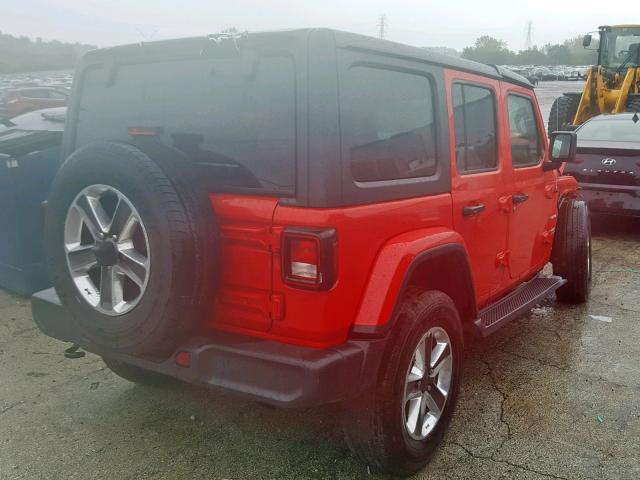 1C4HJXEN5KW594646 - 2019 JEEP WRANGLER U RED photo 4