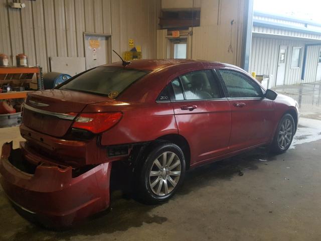 1C3CCBBB8DN618176 - 2013 CHRYSLER 200 TOURIN RED photo 4