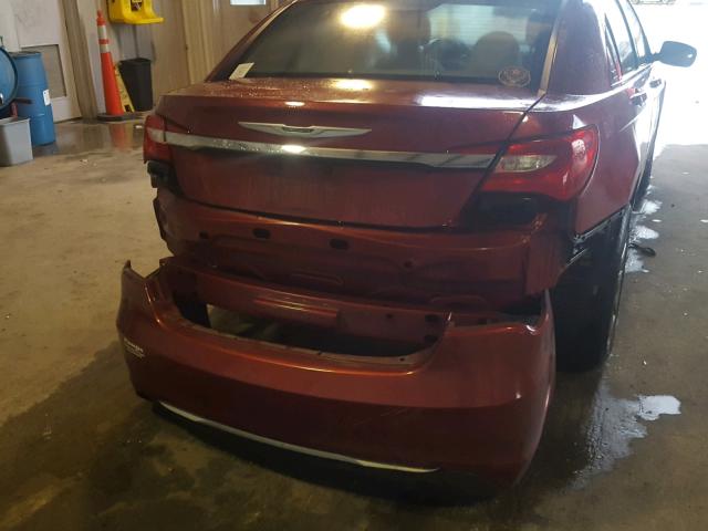 1C3CCBBB8DN618176 - 2013 CHRYSLER 200 TOURIN RED photo 9