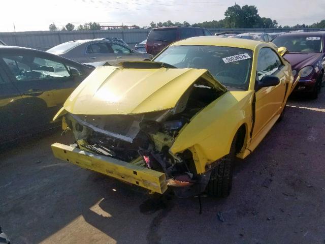 1FAFP40412F230457 - 2002 FORD MUSTANG YELLOW photo 2