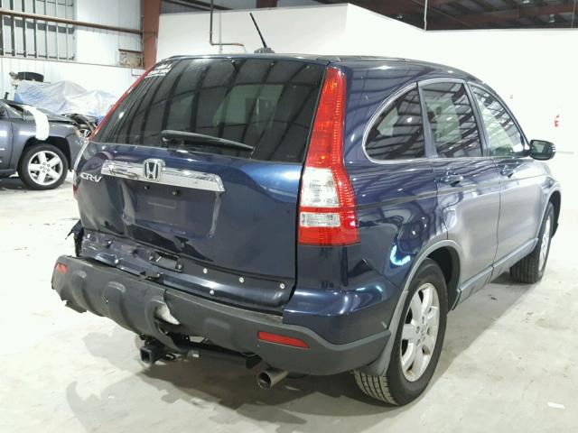 JHLRE38737C067098 - 2007 HONDA CR-V EXL BLUE photo 4