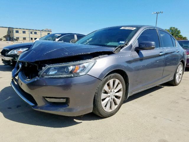 1HGCR2F85FA126581 - 2015 HONDA ACCORD EXL GRAY photo 2