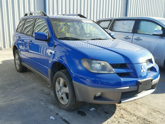 JA4LZ41GX3U040423 - 2003 MITSUBISHI OUTLANDER BLUE photo 1