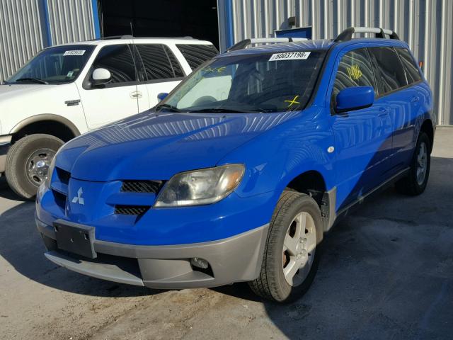 JA4LZ41GX3U040423 - 2003 MITSUBISHI OUTLANDER BLUE photo 2