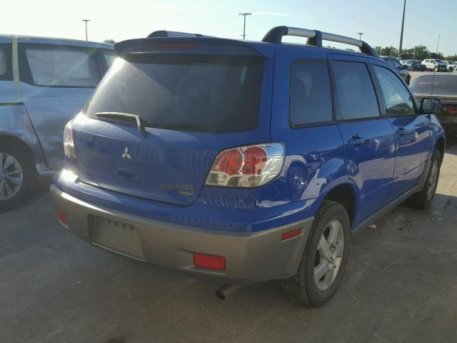 JA4LZ41GX3U040423 - 2003 MITSUBISHI OUTLANDER BLUE photo 4