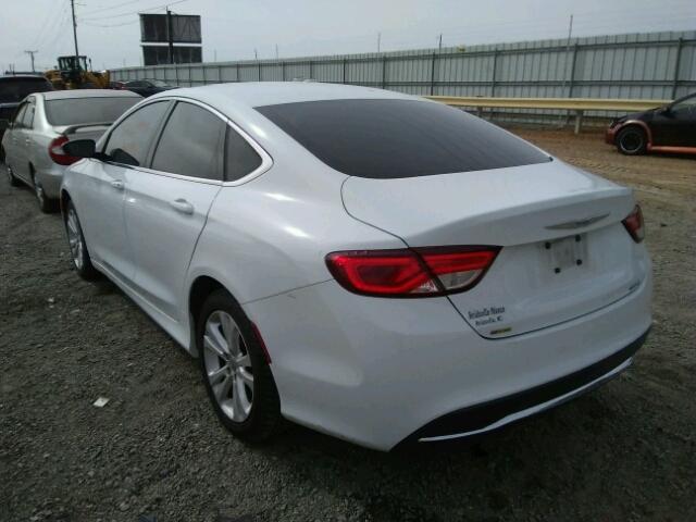 1C3CCCAB3FN576932 - 2015 CHRYSLER 200 LIMITE WHITE photo 3