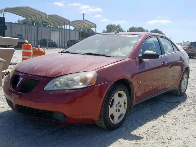 1G2ZF57B084248851 - 2008 PONTIAC G6 VALUE L RED photo 2