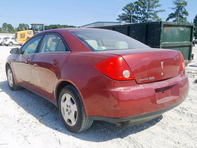 1G2ZF57B084248851 - 2008 PONTIAC G6 VALUE L RED photo 3