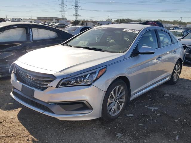 5NPE34AF9GH296799 - 2016 HYUNDAI SONATA SPO SILVER photo 2