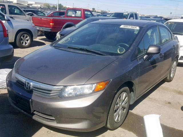 19XFB2F59CE375058 - 2012 HONDA CIVIC LX GRAY photo 2