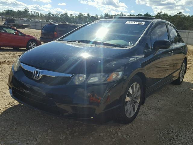 2HGFA1F95AH528523 - 2010 HONDA CIVIC EXL BLACK photo 2