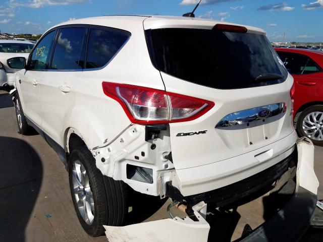 1FMCU0HX5DUA33847 - 2013 FORD ESCAPE SEL WHITE photo 3