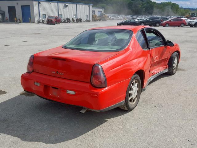 2G1WW12E519280764 - 2001 CHEVROLET MONTE CARL წითელი ფოტო 4