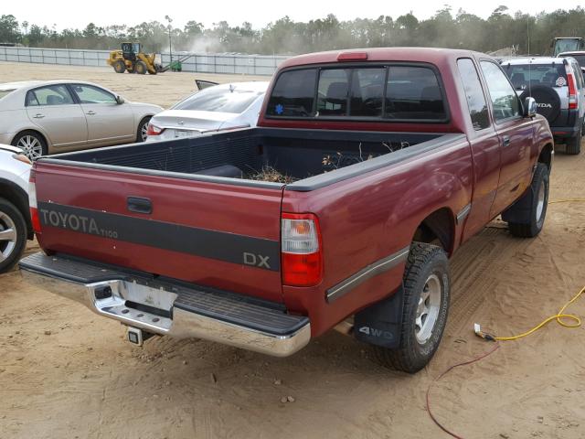 JT4UN22DXV0034579 - 1997 TOYOTA T100 XTRAC RED photo 4