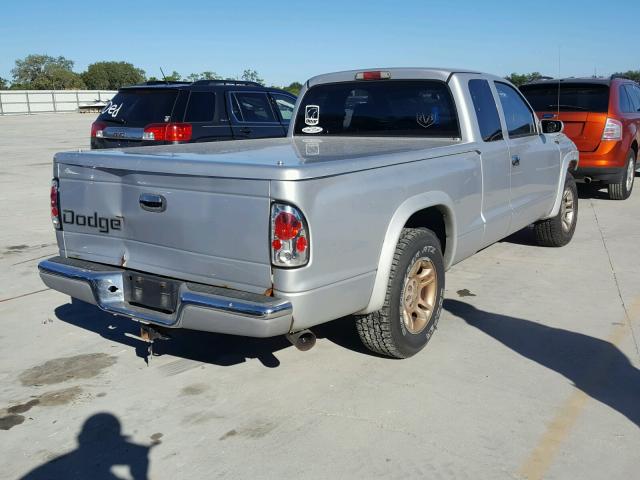 1D7GL42N44S508655 - 2004 DODGE DAKOTA SLT SILVER photo 4