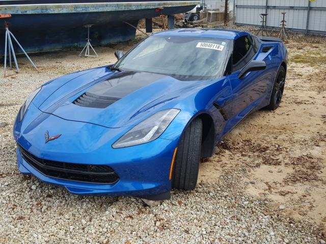 1G1YB2D76G5119564 - 2016 CHEVROLET CORVETTE S BLUE photo 2