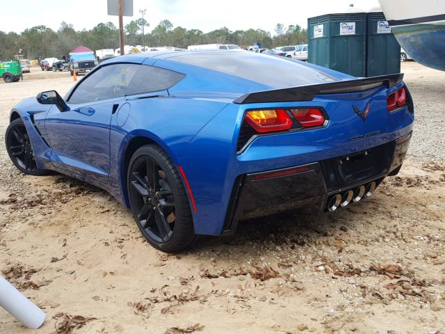 1G1YB2D76G5119564 - 2016 CHEVROLET CORVETTE S BLUE photo 3