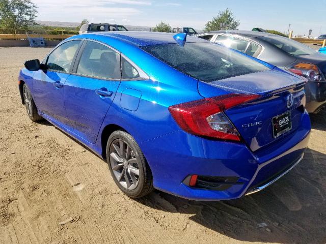 19XFC1F39KE010433 - 2019 HONDA CIVIC EX BLUE photo 3