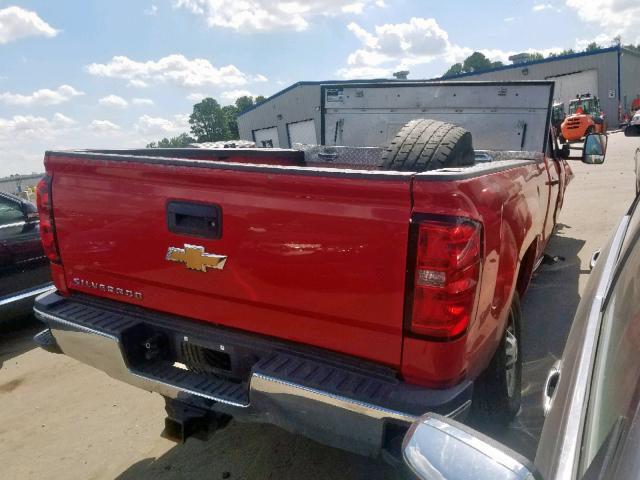 1GC1CUEG5HF198916 - 2017 CHEVROLET SILVERADO RED photo 4