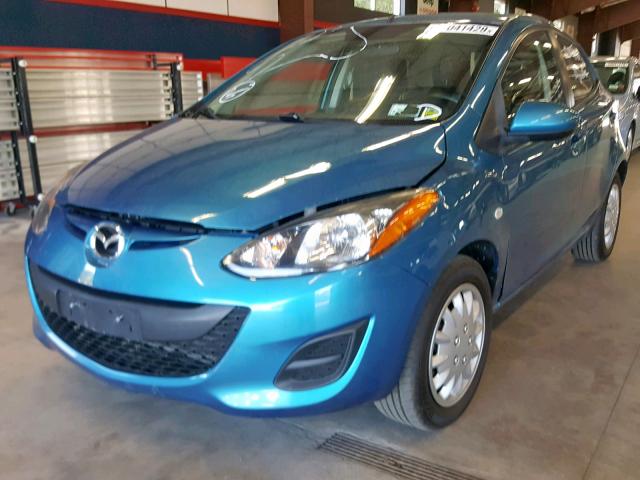 JM1DE1KZ1C0149381 - 2012 MAZDA MAZDA2 BLUE photo 2